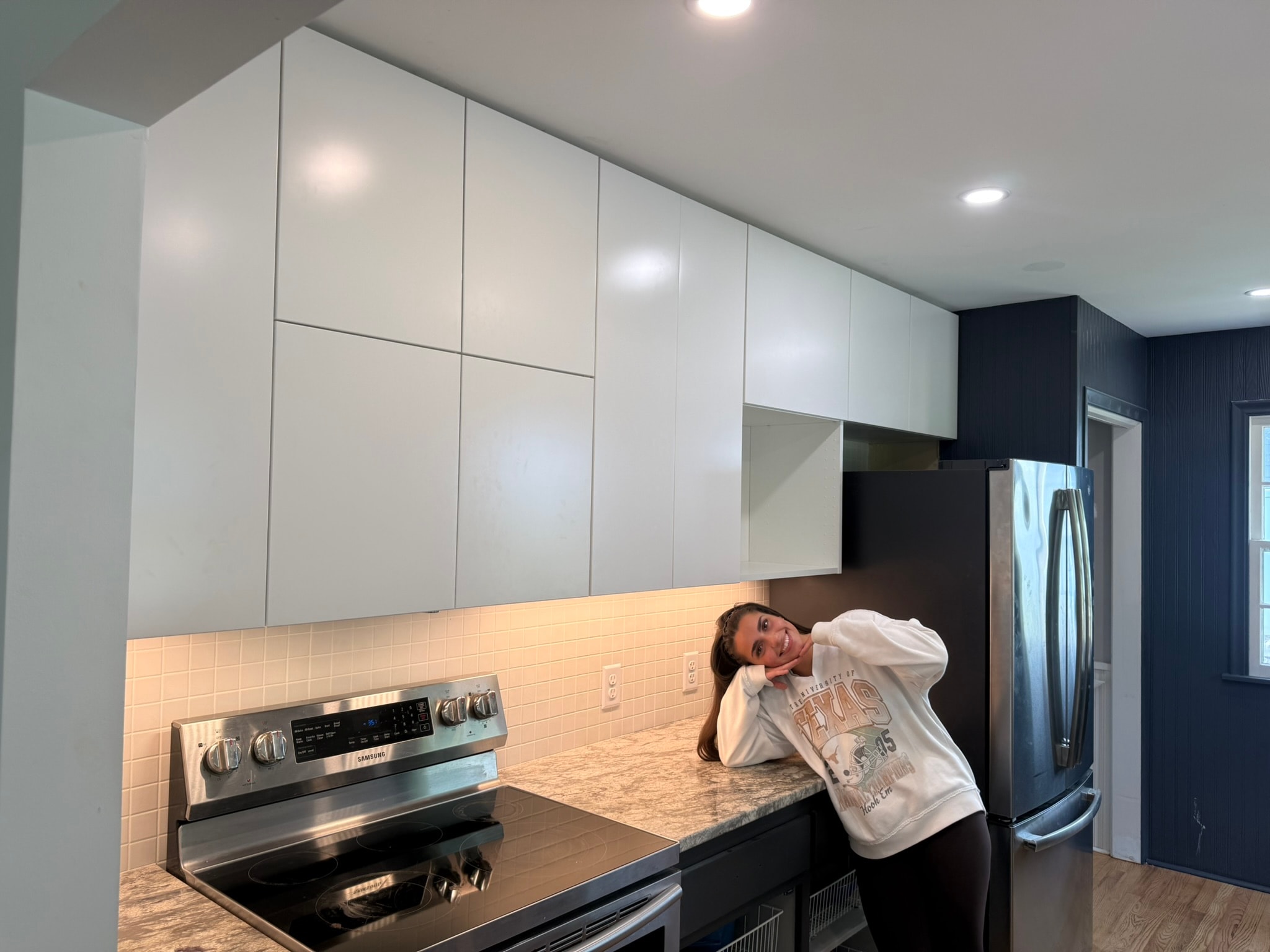Finished kitchen remodel clean modern interior